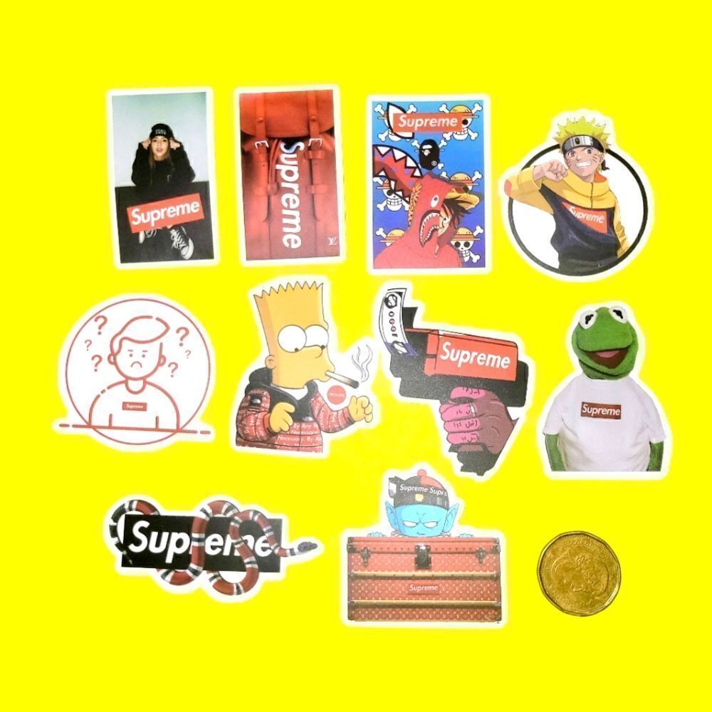 3/$20 brand new 10x Supreme waterproof stickers